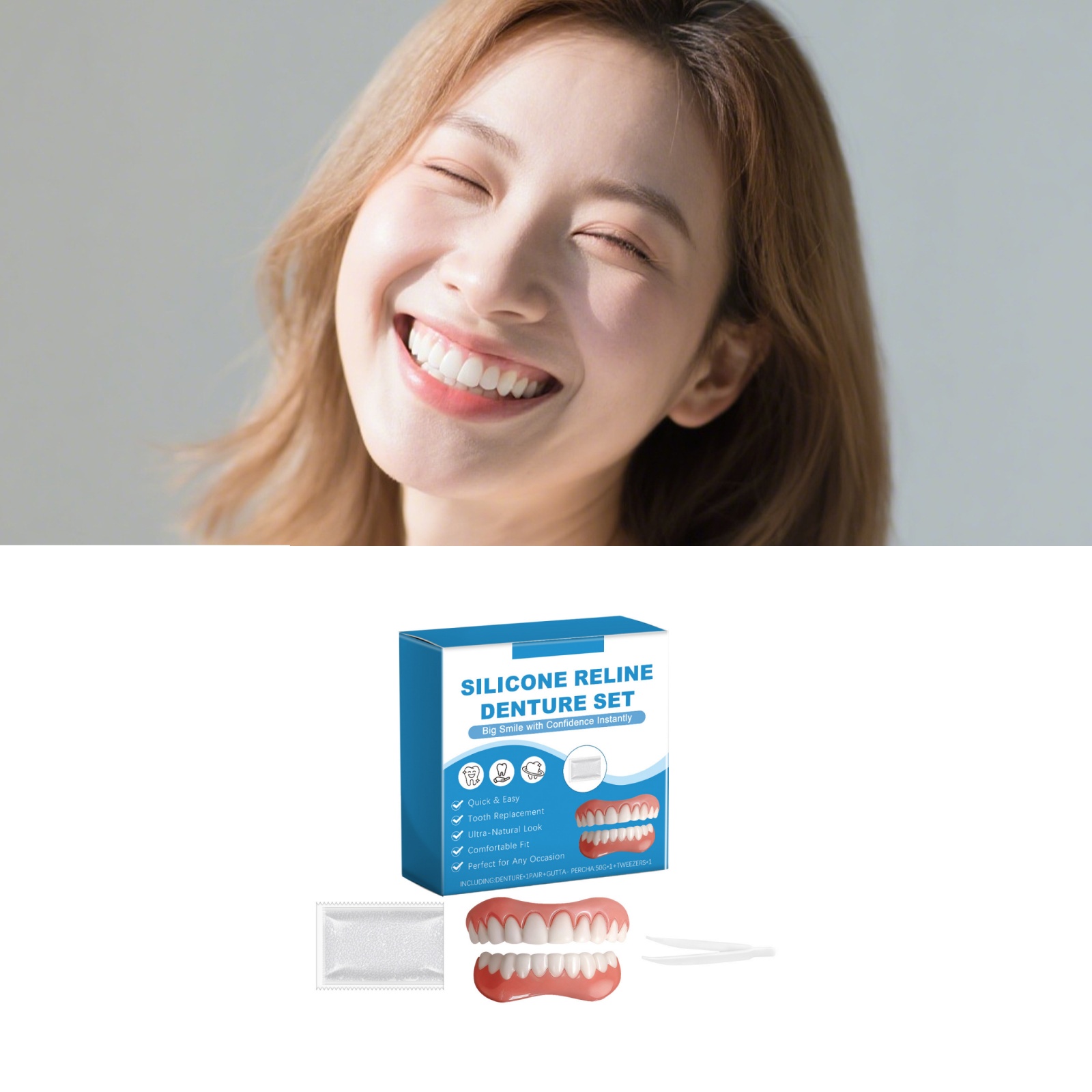 Full Cover Adhesive - Комплект для временного ношения зубных протезов