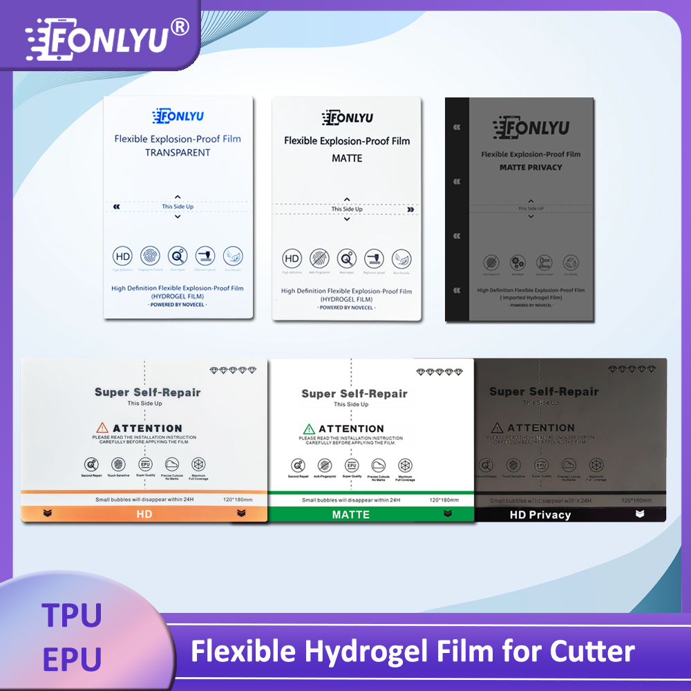 Screen Protector Cutter - FONLYU 50 шт. универсальная HD матовая
