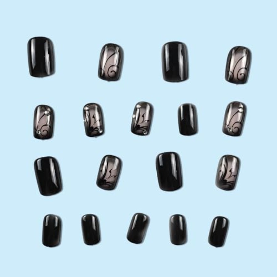 Короткие квадратные накладные  – обзор и цена Full Cover Adhesive