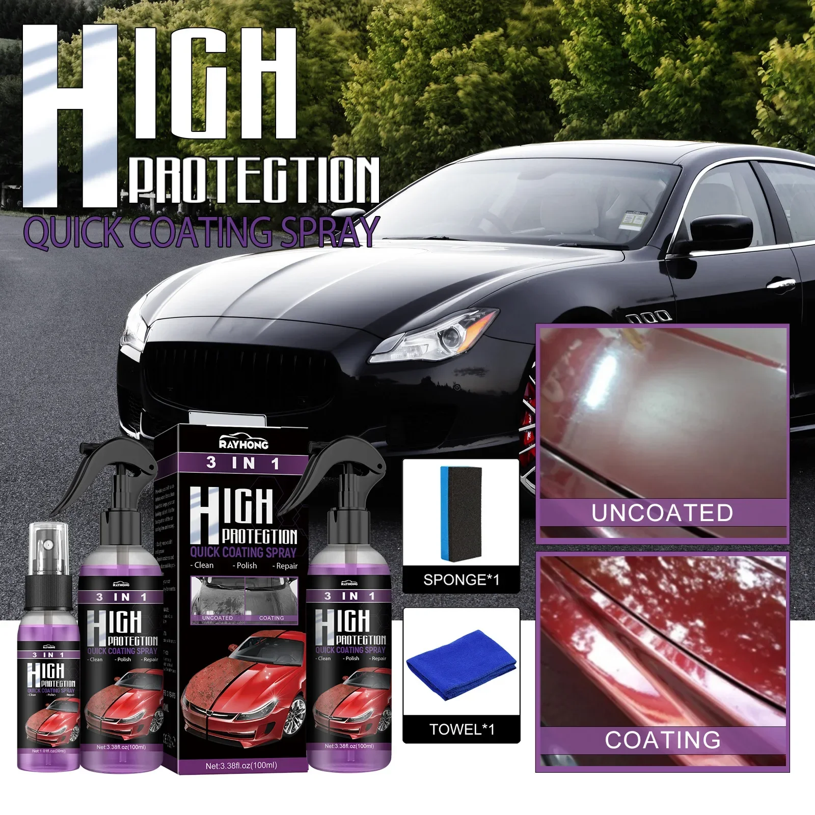 3 в 1, автомобильное керамичес – обзор и цена Nano Liquid Coating