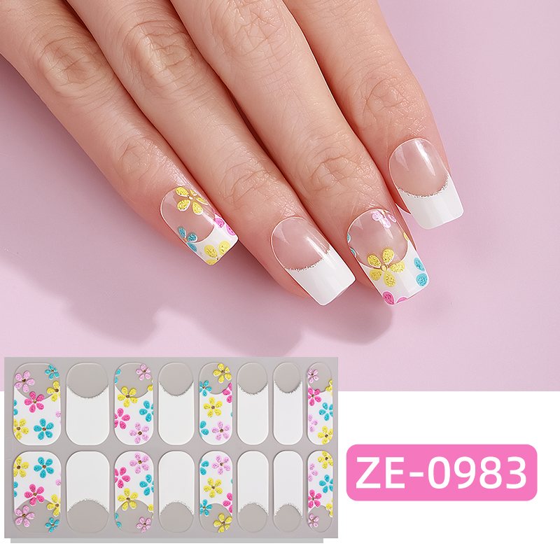 16 наклеек для ногтей с градие – обзор и цена Full Cover Adhesive
